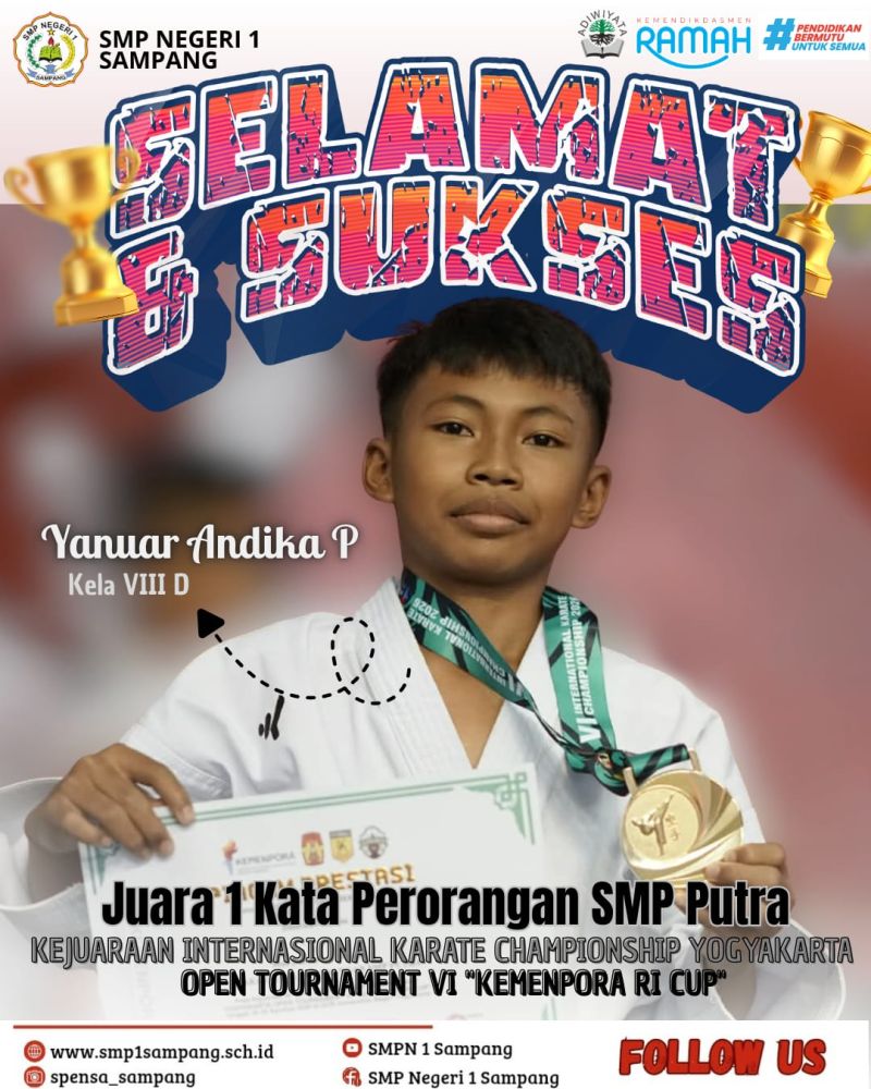 Juara I Kata Perorangan SMP Putra